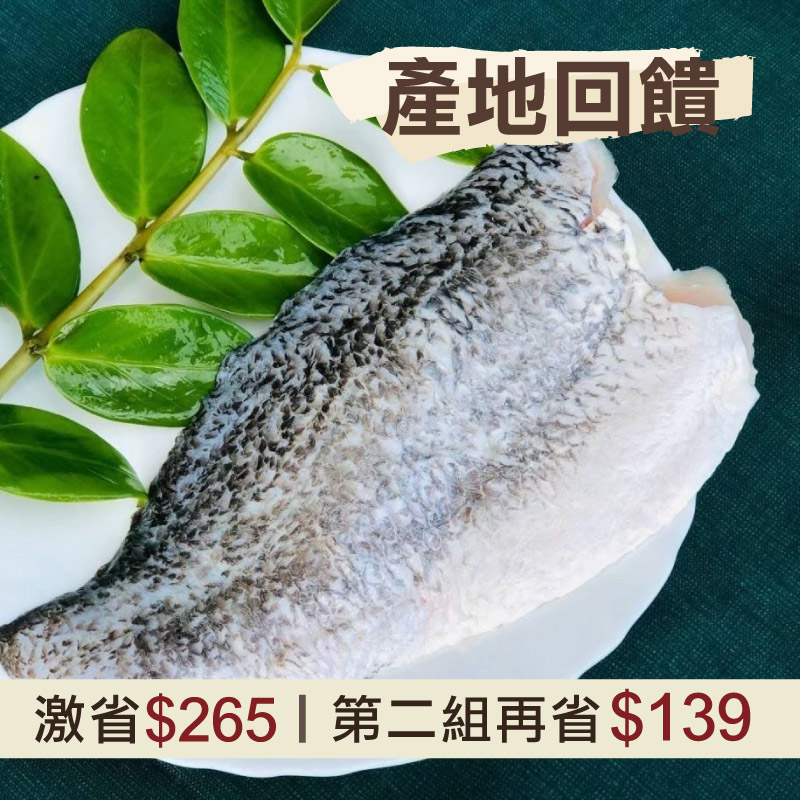 (4包免運)【蝦愛鮮】義竹安心金目鱸魚片(300-400g/包)~海鮮季