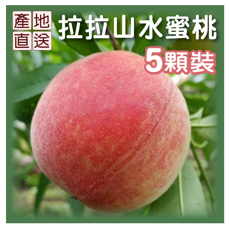 【喜樂拉拉山】水蜜桃(2.2台斤/盒)(5粒裝)