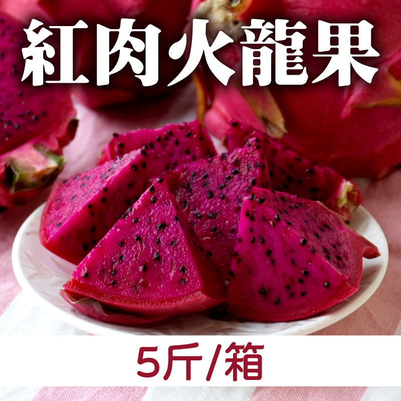 放暑假-【旺來嫂】無毒紅肉火龍果(5台斤裝)