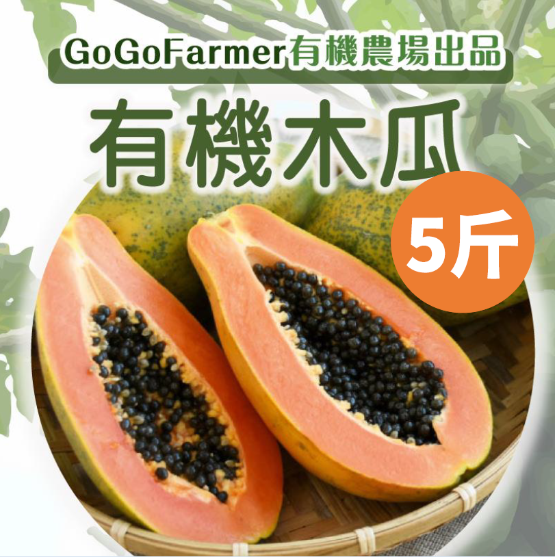 【GoGoFarmer】有機木瓜(5台斤)