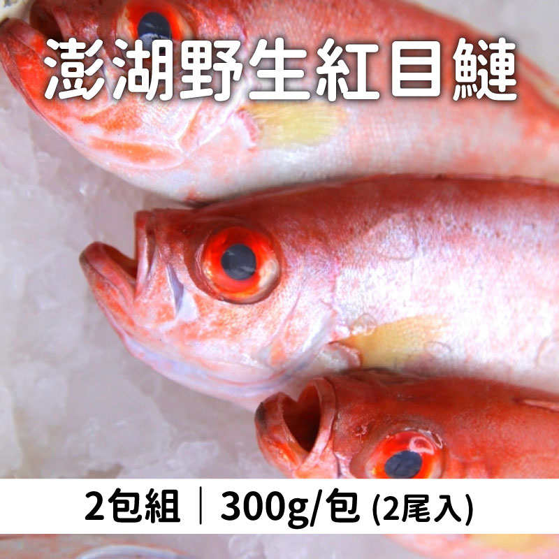 (2包組)【洄家吃魚】澎湖野生紅目鰱300g/包(2尾入)