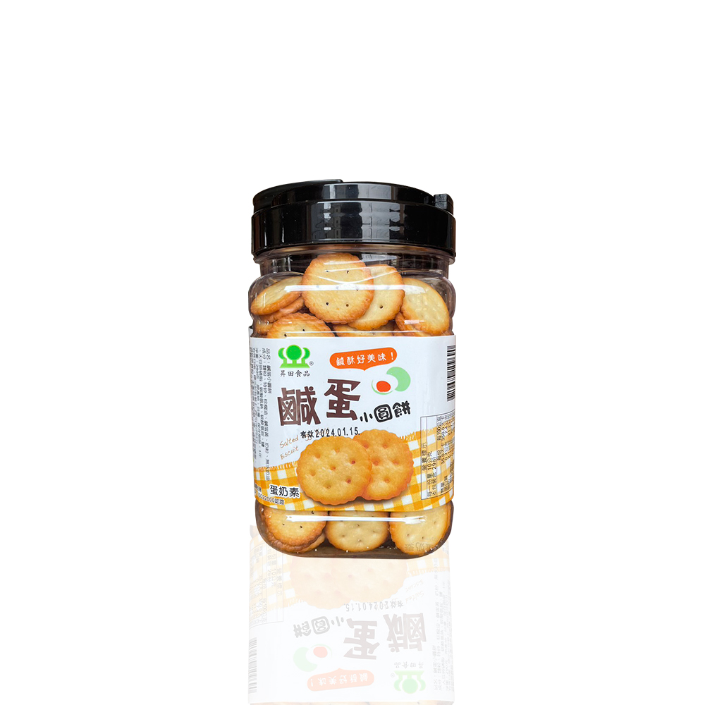 【昇田食品】(鹹蛋)小圓餅(270g/罐)(蛋奶素)