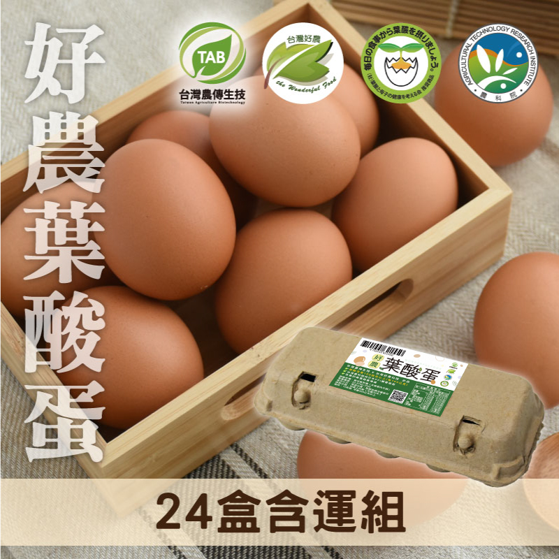 好農葉酸蛋24盒組(10顆/盒)●-產地出貨
