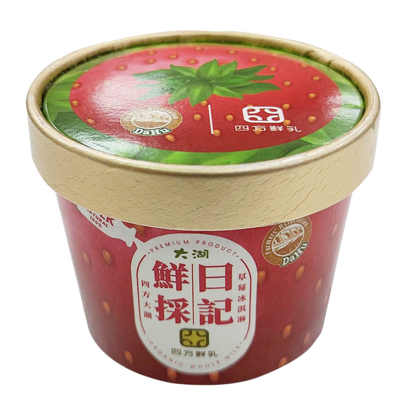 (大湖草莓)【四方鮮乳】鮮乳冰淇淋(64g/杯)