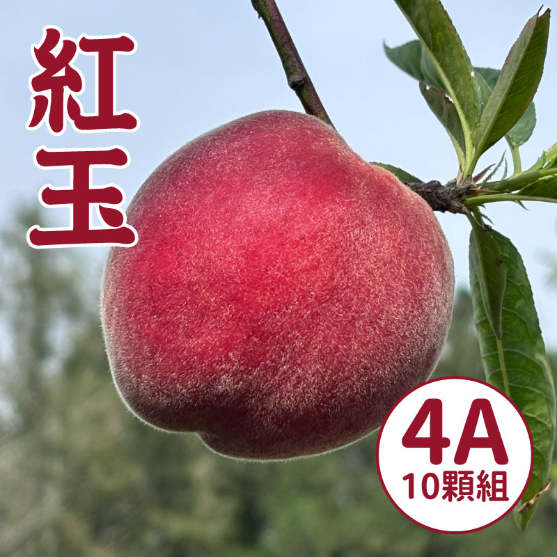 【WU凍桃蔬果園】紅玉水蜜桃4A(10顆)