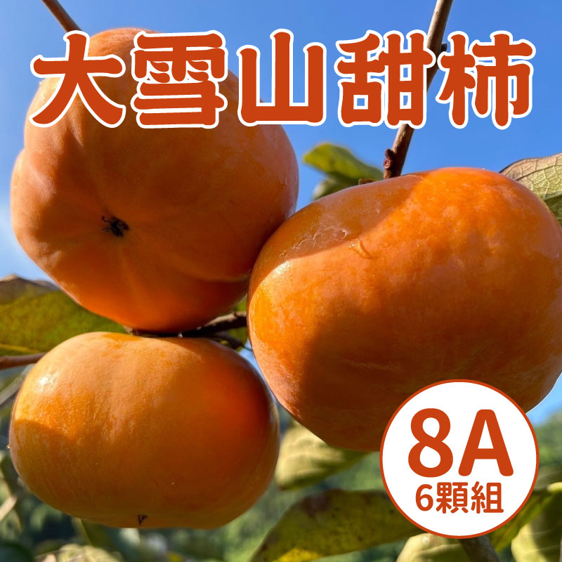 【WU凍桃蔬果園】大雪山甜柿8A(6入)