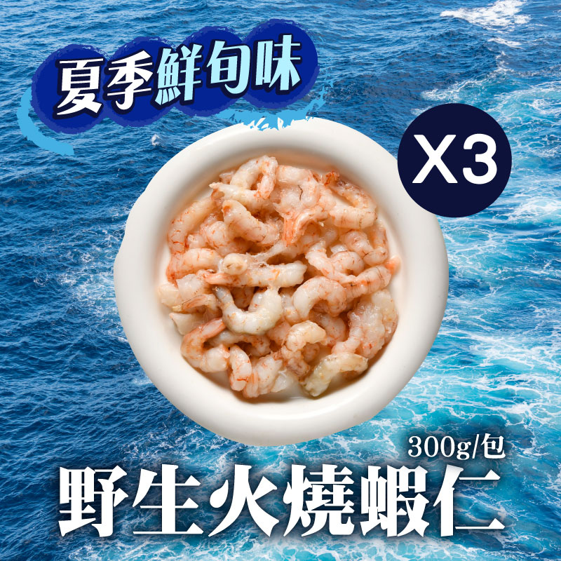 (3包組)【鯤島隊長】野生火燒蝦仁300g/包