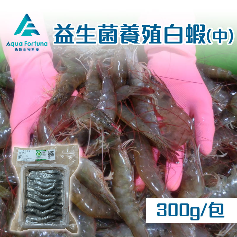 【魚瑞鱻品】環境友善益生菌養殖白蝦中(300g/包)