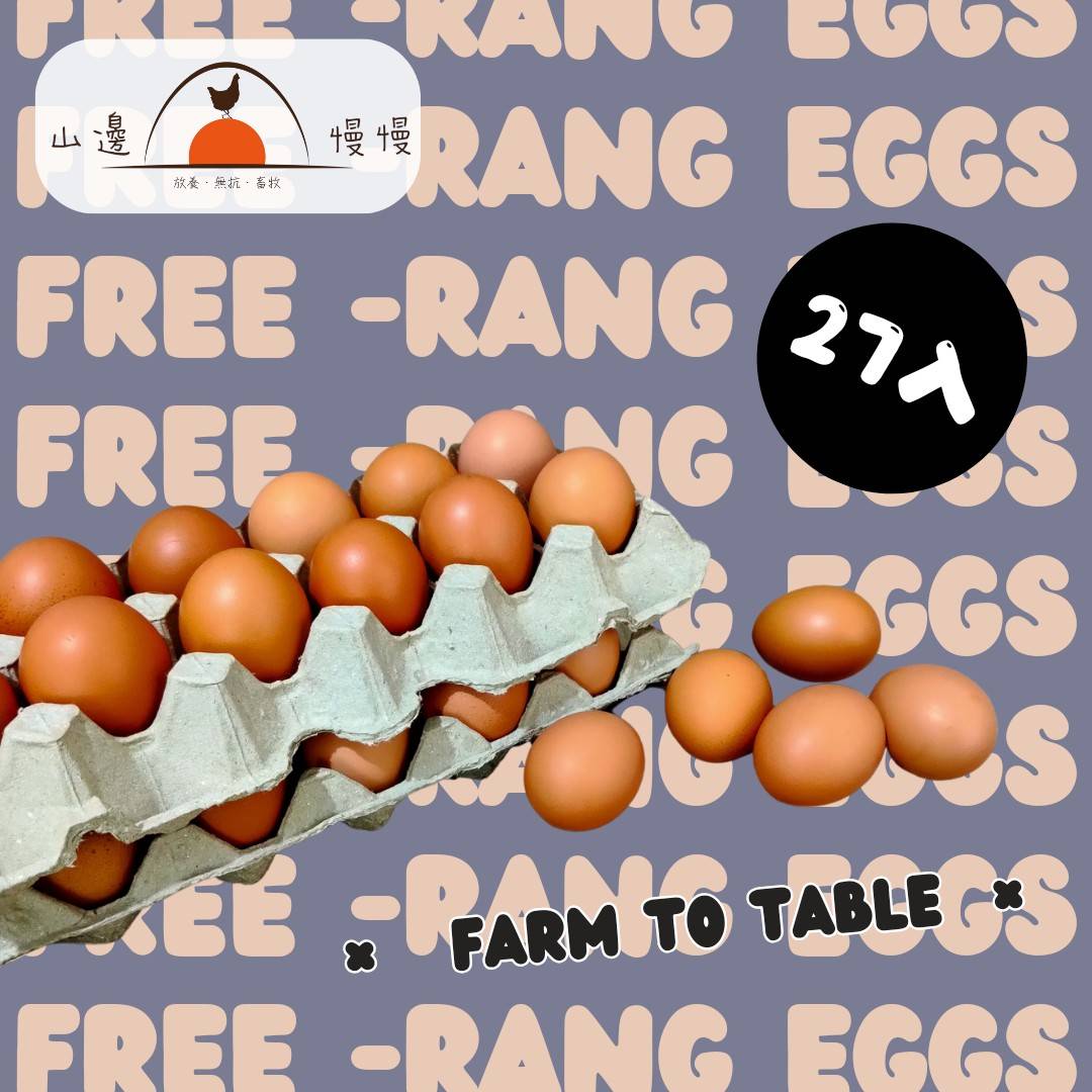 【山邊慢慢_放牧雞蛋】27顆含運組