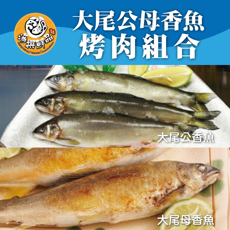 (🔥買公魚3尾送母魚2尾)【海撰鮮品】大尾公母香魚烤肉組合