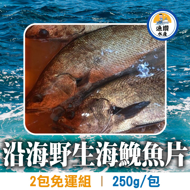 (2包免運組)【漁讚水產行】沿海野生海鮸魚片(去刺)(250g/包)