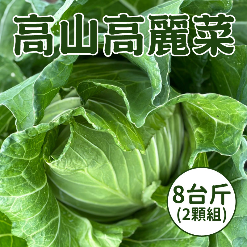 【WU凍桃蔬果園】高山高麗菜(2顆)(8台斤)