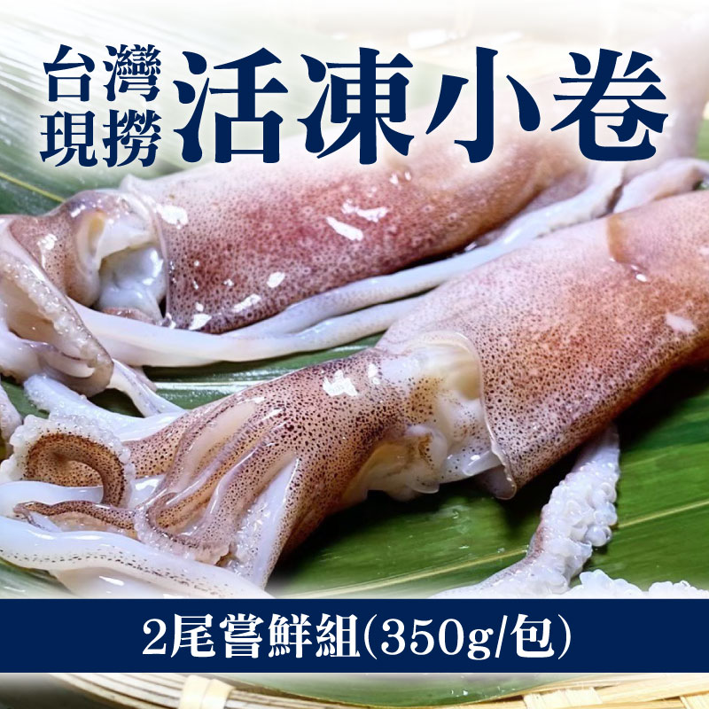 (2尾嘗鮮組)【南洋魚販售所】台灣現撈活凍小卷(350g/包)