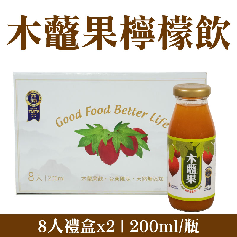 (8入禮盒×2)【聖果蜜多】木虌果檸檬飲 (200ml/瓶)