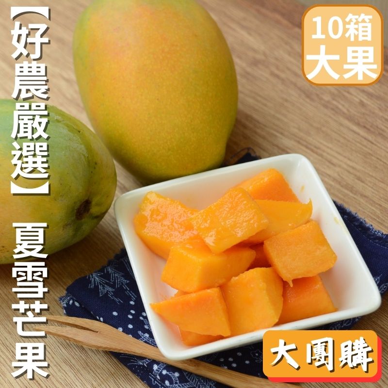 【大團購】好農嚴選-夏雪芒果(大果) 4.2斤 10箱
