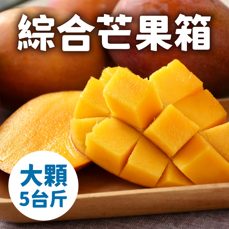 🥭8折優惠預購中【溪水旁芒果】綜合芒果箱 (大顆)(5台斤)