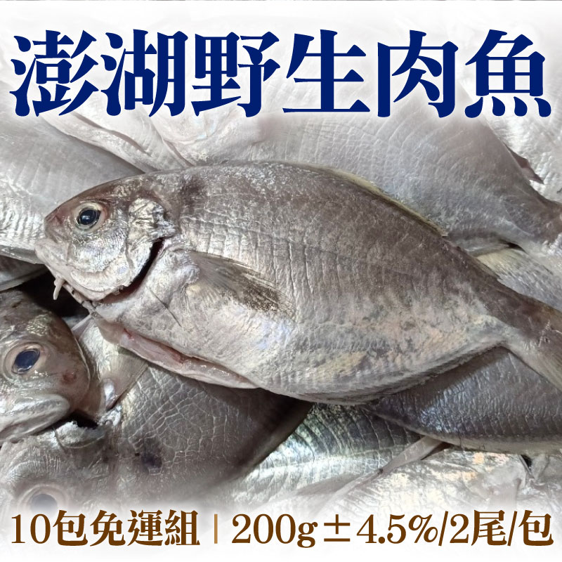 (10包免運組)【海味福】澎湖野生肉魚(200g±4.5%/2尾/包)